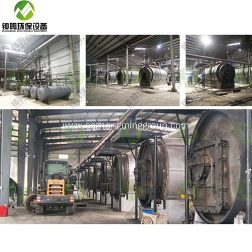 Used Tyres Oil Recycling Pyrolysis Process Plant